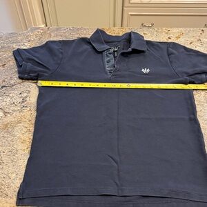rag & bone Dark Blue Polo Shirt. 3 button closure.